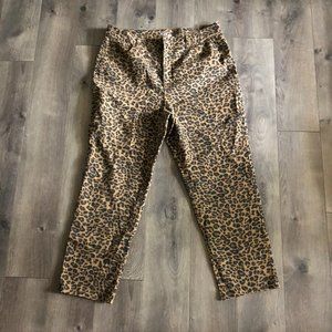 Cheetah Fitted Stretch Skinny Pants Size: 18